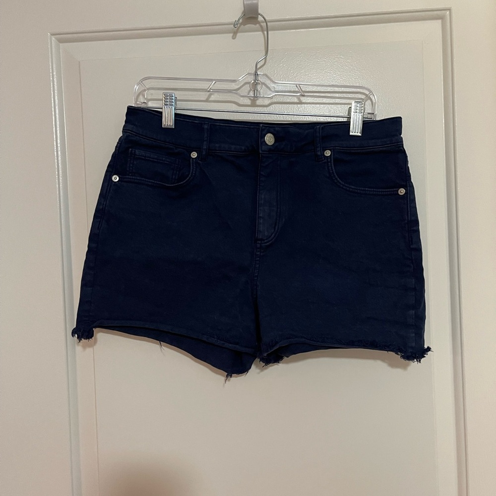 Loft Frayed High Rise Denim Cut Off Shorts for Women